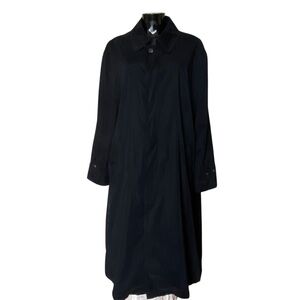 Lauren Ralph Lauren Black Long Trench Coat sz L